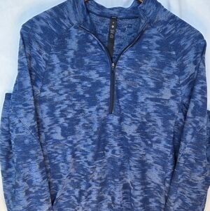 Lululemon Surge Warm 1/4 Zip Fleece Pullover Blue Camo Men’s Size M Athleisure